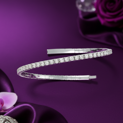 Half Way Lab Grown Diamond Flexi Bangle