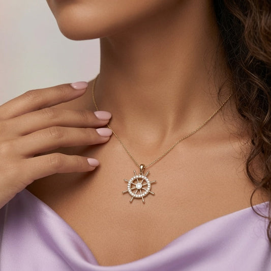 The Captain's Wheel Diamond Pendant