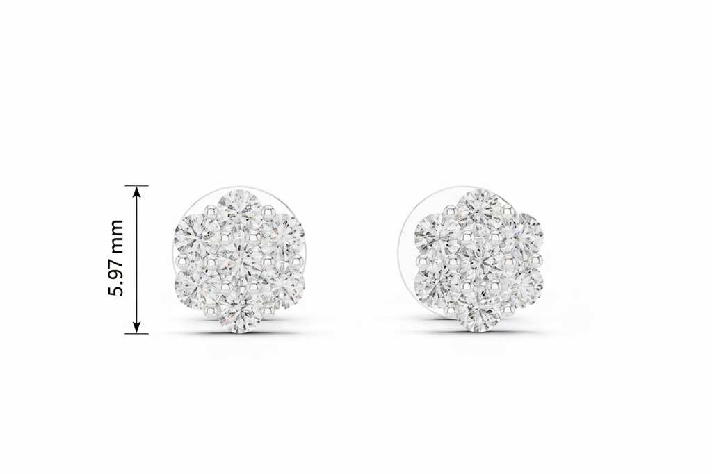 Seven Stone Flower Shape Diamond