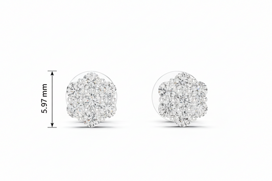 Seven Stone Flower Shape Diamond