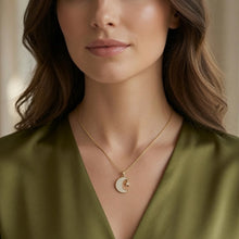 Load image into Gallery viewer, Sparkling Round Diamond Moon and Star Pendant