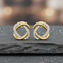 Load image into Gallery viewer, Infinity Inner Twist Gold And Diamond