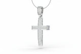Triple Row Diamond Statement Cross Hip Hop Style