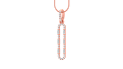 Open Baguette Pave Pendant