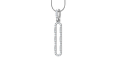Open Baguette Pave Pendant