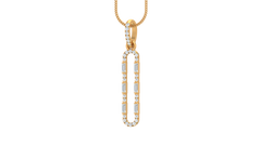 Open Baguette Pave Pendant