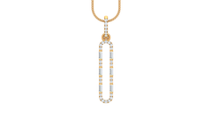 Open Baguette Pave Pendant