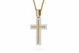 Two-Tone Diamond Border Cross