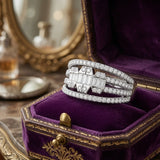 Sweeping Organic Baguette & Brilliant Diamond Curved Overlap