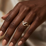 Curved Open Frame Arched Circle Diamond