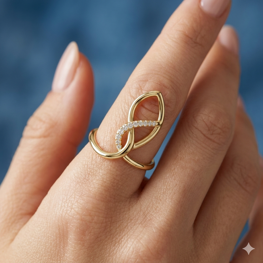 Overlapping Dual Sweeping Leaf Diamond