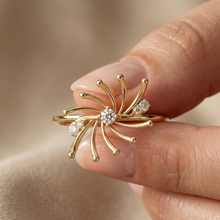 Load image into Gallery viewer, Feminine Floral Diamond Silhouette Serenity Wave