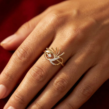 Load image into Gallery viewer, Swirling Ornate Petal Spiral Floral Diamond