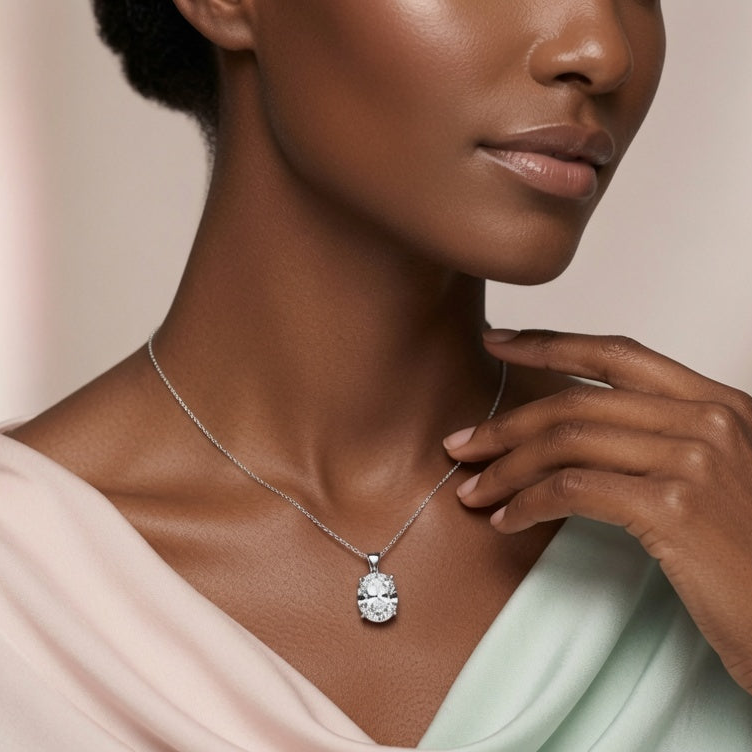 IGI cert. 3.00 ctw One Stone Oval Lab Grown Diamond