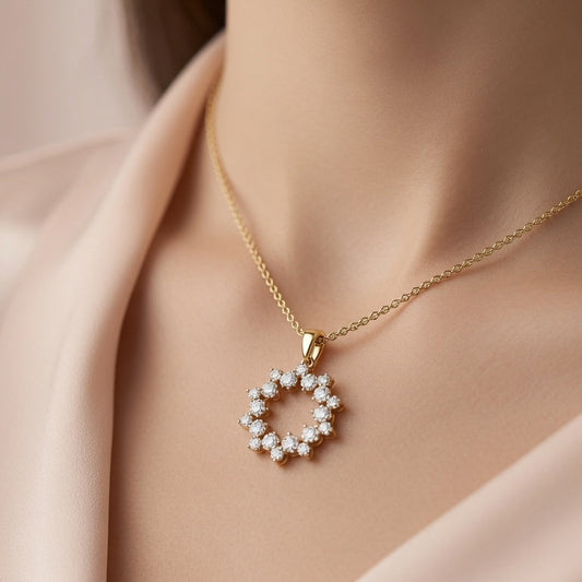 Eternal Love Gold Diamond Pendant