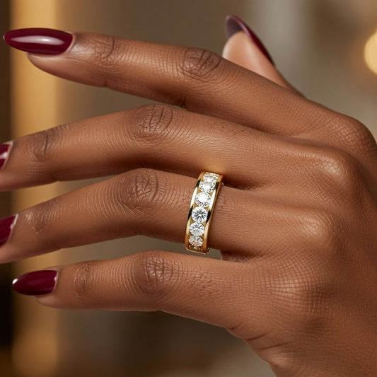 Brilliant Round-Cut Half-Eternity