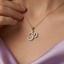 Load image into Gallery viewer, The Divine Om Gold And Diamond Pendant